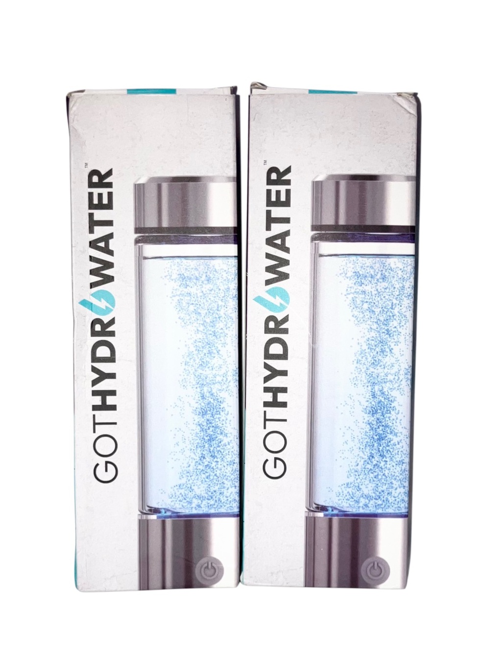 Set Of 2 GOTHYDROWATER The Hydrogen Water Bottle 420ml Glass BRAND NEW Open Box
